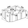 Rezervor combustibil PE OSCULATI 52.035.07, 353L, 120x64x36cm