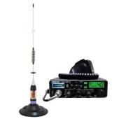 Kit statie radio CB PRESIDENT WALKER II ASC + antena PNI ML70, lungime 70cm
