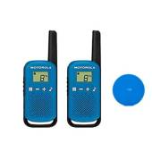 Set 2 statii radio PMR portabile MOTOROLA Talkabout T42 Blue + cadou sticky pad blue