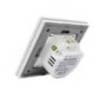 Intrerupator cap scara si cap cruce dublu cu touch PNI CS202W din sticla, alb cu LED indicator