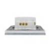 Intrerupator cap scara si cap cruce dublu cu touch PNI CS202W din sticla, alb cu LED indicator