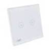 Intrerupator dublu cu touch si dimmer PNI SafeHome DIM202, 2X700W, Live Wire