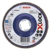 Disc de șlefuire evantai drept BOSCH X-LOCK, 125x6.0mm