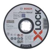 Disc abraziv pentru taiere inox BOSCH X-LOCK, 125x1x22.2 mm