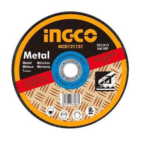 Disc abraziv INGCO 115x1.2mm, set 50 bucati 