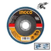 Disc lamelar pentru slefuit INGCO 125mm Albastru P40