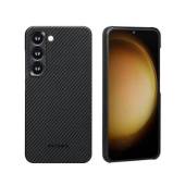 Husa smartphone PITAKA MagEZ 3, 600D Aramida, Galaxy S23, MagSafe, Negru/Gri