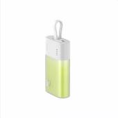 Baterie externa BASEUS Popsicle 5200 mAh, 20W, USB-C, cablu incorporat Verde