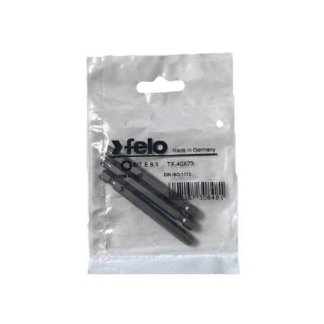 Set 3 biti FELO seria Industrial profil Torx, E6.3, TX40, 73mm