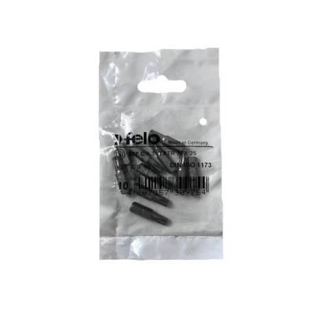 Set 10 biti FELO seria Industrial profil Torx TR, C6.3, TTX27, 25mm