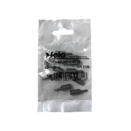 Set 10 biti FELO seria Industrial profil Torx TR, C6.3, TTX10, 25mm