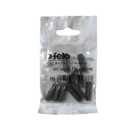 Set 10 biti FELO seria Industrial profil Torx TR, C6.3, TTX40, 25mm