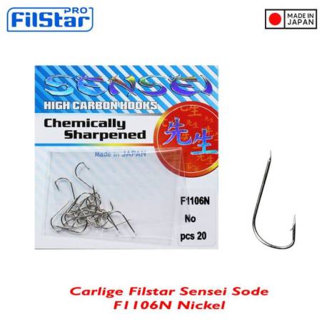 Carlige FILSTAR Sensei Sode F1106N, Nickel, Nr.18, 20buc/plic