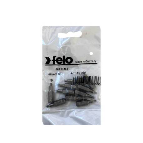Set 10 biti FELO seria Industrial profil patrat, C6.3, SQ 0 (1.75mm), 25mm