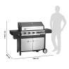 Gratar pe gaz cu 5.1 arzatoare Grill Chef Landmann 05855 grile din inox, sear burner