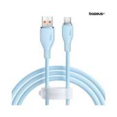 Cablu BASEUS Pudding Series, USB la USB-C, 100W, Fast Charging, 1.2m, Albastru