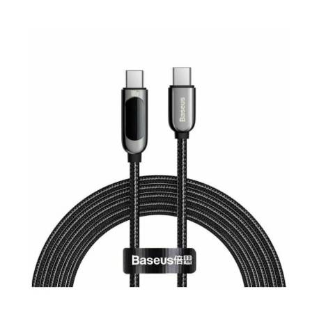 Cablu BASEUS Display, USB-C la USB-C, 100W, Fast Charging, 2m, Negru