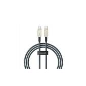 Cablu BASEUS Unbreakable Series, Incarcare rapida, USB-C la USB-C, 100W, 1m, Alb