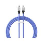 Cablu BASEUS Coolplay, USB-C la USB-C, 100W, 1m Albastru