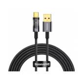 Cablu BASEUS Explorer, USB la USB-C, 100W, Fast Charging, 2m Negru