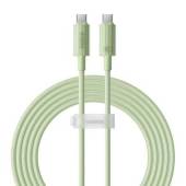 Cablu BASEUS Habitat Series, Incarcare rapida, USB-C la USB-C, 100W, 2m Verde