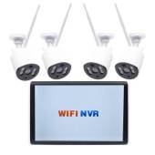 Kit supraveghere video PNI House WiFi680 cu 4 camere Full HD Wi-Fi si LCD 10"