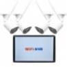 Kit supraveghere video PNI House WiFi680 cu 4 camere Full HD Wi-Fi si LCD 10"