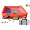 Life raft gonflabil ARIMAR pentru 10 persoane, 12 mile distanta tarm, geanta textila