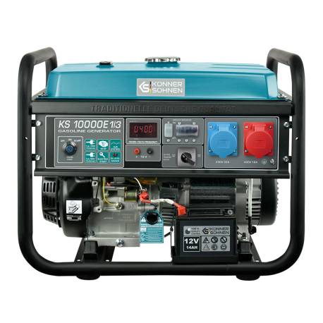 Generator curent Konner & Sohnen KS 10000E-1/3, 8kW, VTS monofazat/trifazat, AVR, benzina, 18CP, Easy Start