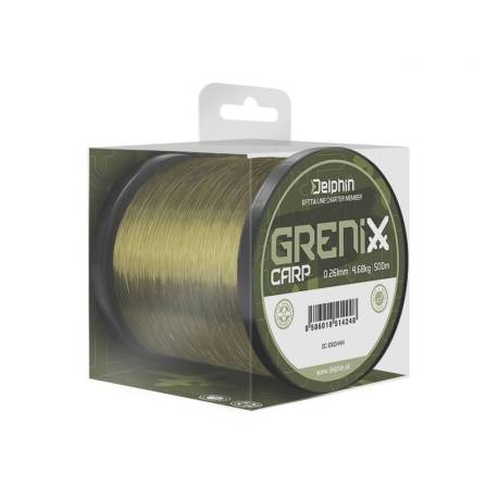 Fir monofilament DELPHIN GRENIX Carp Verde 0.286mm, 5.61kg, 1000m