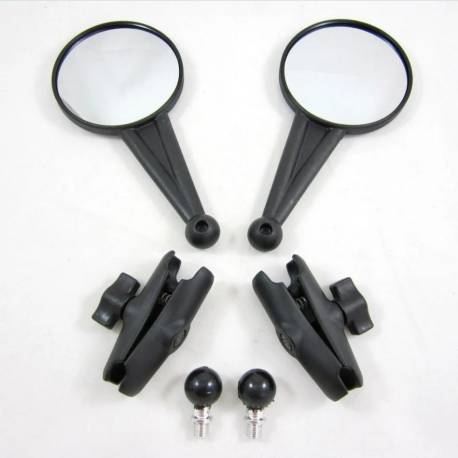 Set oglinzi retrovizoare moto DOUBLETAKE Enduro cu brat si prindere M10/1.50