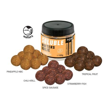 Boilies de carlig CARP ZOOM Wafters 18mm, 100g, Strawberry-Fish