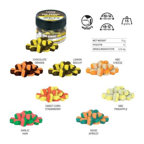 Wafters CARP ZOOM Duo Dumbel 10x14mm, 15g, NBC-Cheese