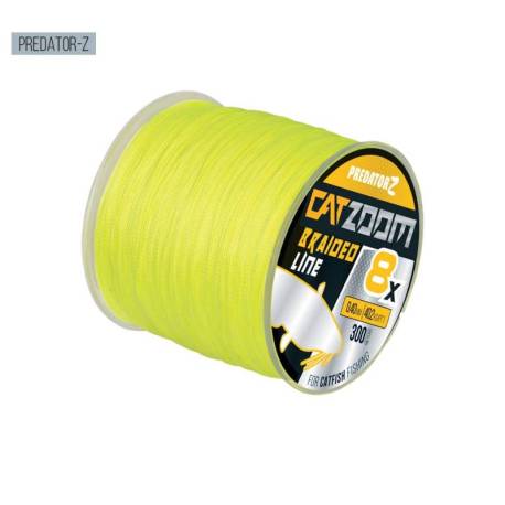 Fir textil PREDATOR-Z CATZOOM CATFISH 8X 300m 0.40mm 40.2kg Fluo Green