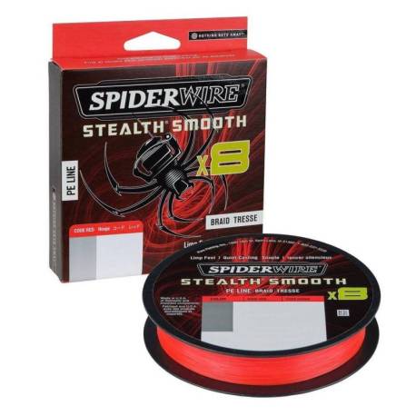 Fir textil SPIDERWIRE Stealth Smooth 8 Code Red 0.09mm, 7.5kg, 150m