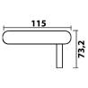 Lumina LED de semnalizare OSCULATI 30.596.03 versiunea B, culoare rosie, 115x73 mm