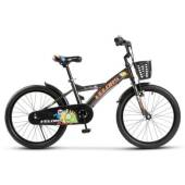 Bicicleta copii 7-10 ani VELORS V2001B roti 20", Negru/Portocaliu