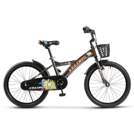 Bicicleta copii 7-10 ani VELORS V2001B roti 20", Negru/Portocaliu