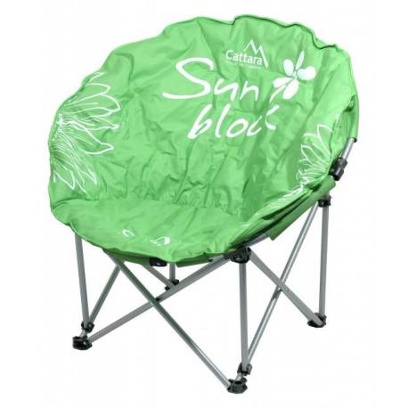 Scaun pliabil CATTARA FLOWERS, verde, max. 120kg