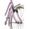 Bicicleta CITY Carpat Liberta C2694A, Roti 26 inch, Frana V-Brake, Cadru Roz cu Design Negru