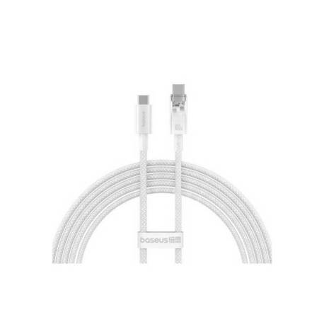 Cablu BASEUS Explorer Series, USB-C la USB-C, 100W, 1m, Alb