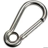 Carlige carabina cu inchidere, ochet, inox AISI 316, 5mm, 10buc/cutie