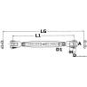 Tensor parama otel inox AISI 316, 20mm