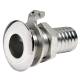 Gura evacuare apa cu montare prin chila, inox AISI 316, 1 1/4" x 39mm