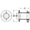 Fitting prin carena, inox AISI 316, filet 1 1/2"