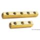 Distribuitor liniar cu 4 cai, alama, 1" x 1/2"