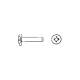 Surub cu cap mare in cruce rotund, inox AISI304, 4X20mm, 100buc