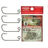 Carlige offset VANFOOK TJ-31BL Barbless Nr.6, 25buc/plic