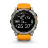 Smartwatch GARMIN fēnix 8 – 51 mm, AMOLED Sapphire, Titan cu curea din silicon Spark Orange/Graphite