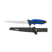Cutit de filetat MUSTAD Blue Line lama 17.8cm, teaca inclusa